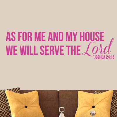Adhésif décoratif «We Will Serve The Lord»