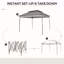 Abri escamotable d'extérieur 11 pi x 11 pi Outsunny-125979815