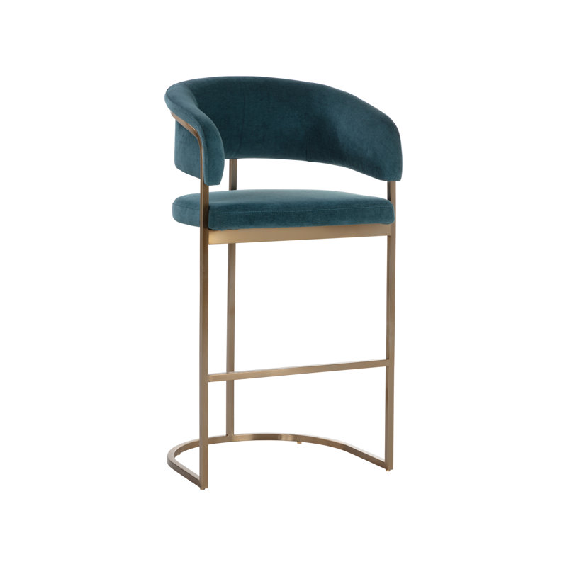 Marris Barstool - Gold - Danny Teal, Bar Stool (30" Seat Height)