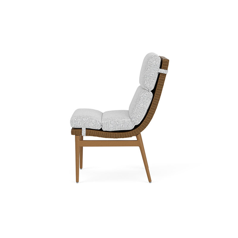 Cascade Outdoor Dining Side Chair, Burson Domino, Hickory