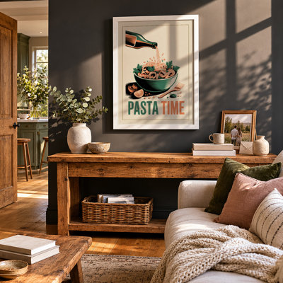Pasta Time Retro - Framed Print