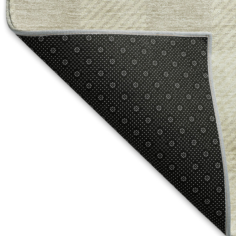 Tapis ivoire Prisco lavable à la machine de qualité supérieure, Rectangle 1 pi 8 po x 2 pi 6 po
