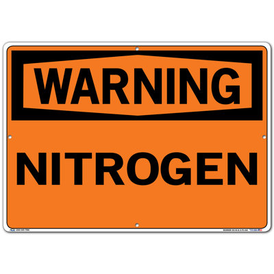 Nitrogen Warning Sign -  Vestil, SI-W-41-E-PS-040