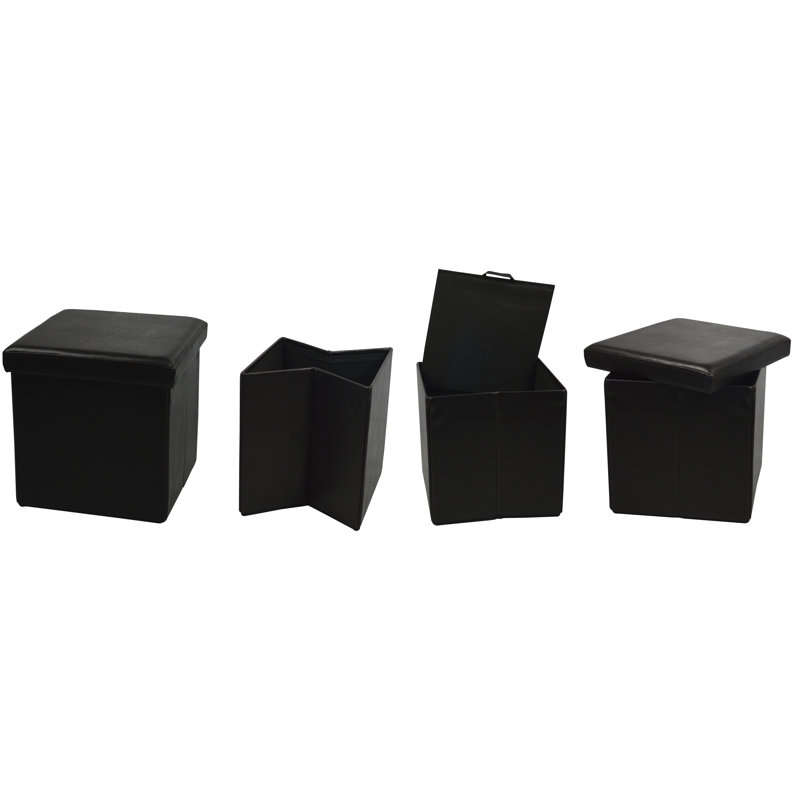 Faux Leather Ottoman