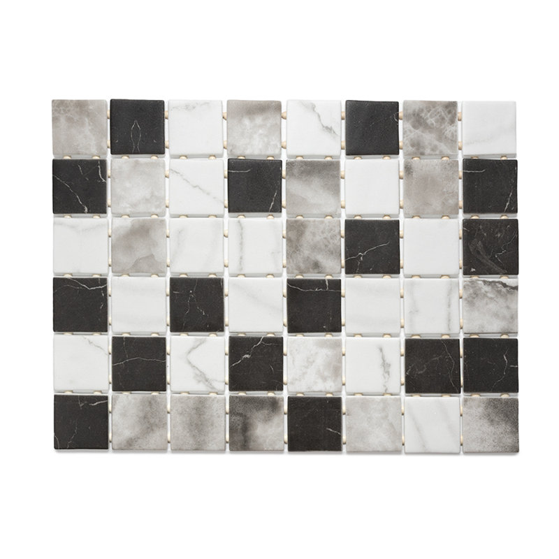 Eterna Square 12" x 12" Glass Mosaic Wall & Floor Tile