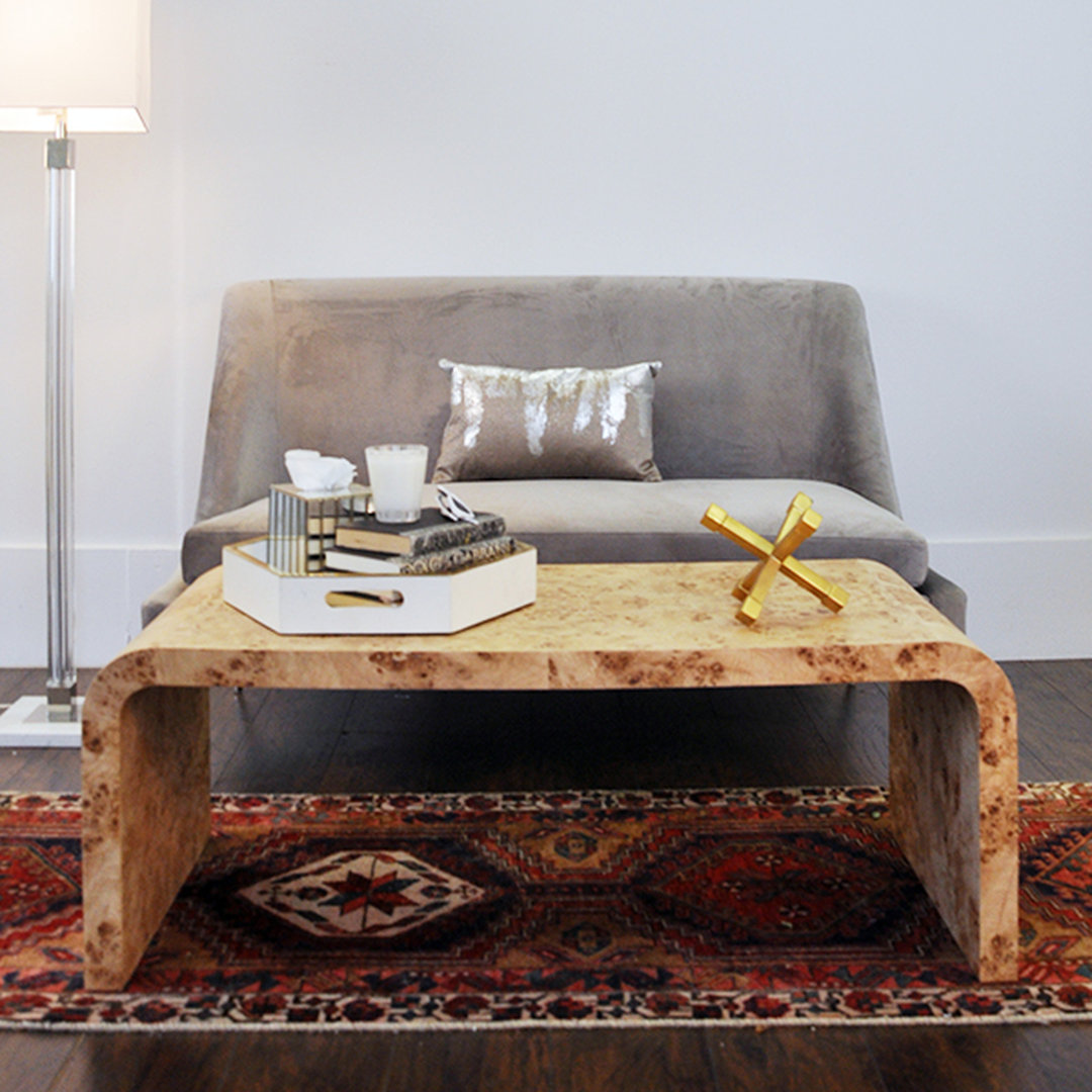 Newbury Solid Wood Sled Coffee Table Worlds Away 