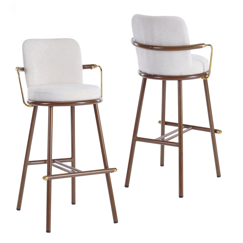 Ensemble de 2 tabourets de bar rembourrés Chaya
