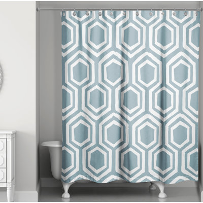 Arib Geometric Single Shower Curtain