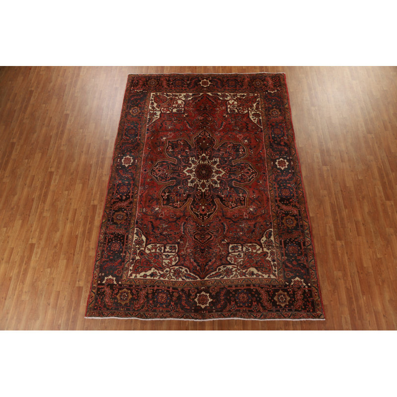 Tapis vintage en laine Heriz Vintage noué à la main 8 x 12