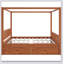 Wooden Canopy Bed With Storage Drawers-403243035-403243033