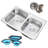 33.125'' L Double Bowl Stainless Steel Kitchen Sink-34022724