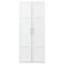 Garde-robe blanche à haute durabilité avec 2 portes et 3 cloisons, 4 espaces de rangement pour la cuisine et des espaces spacieux, matériaux robustes fabriqués, facile à nettoyer rapidement