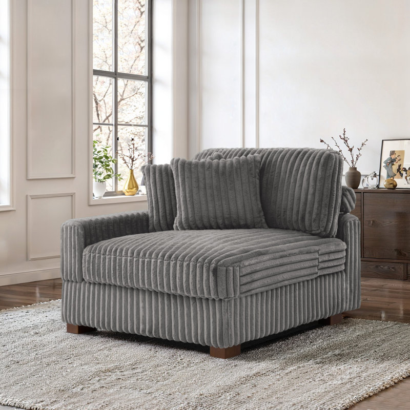 104.9Cm Wide One Arm, Light Grey