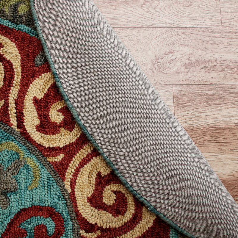 Arliss Hand Tufted Oriental Indoor Rug, Round 5'