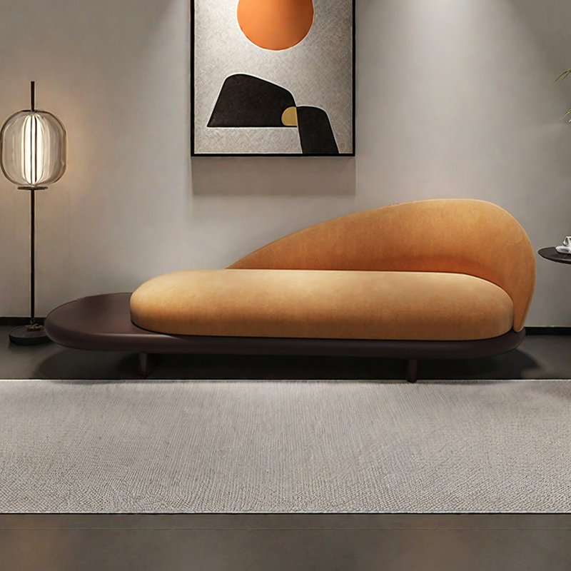 Modern Sofa Home Leisure Indoor Chaise Lounges, Orange, Orienté à droite