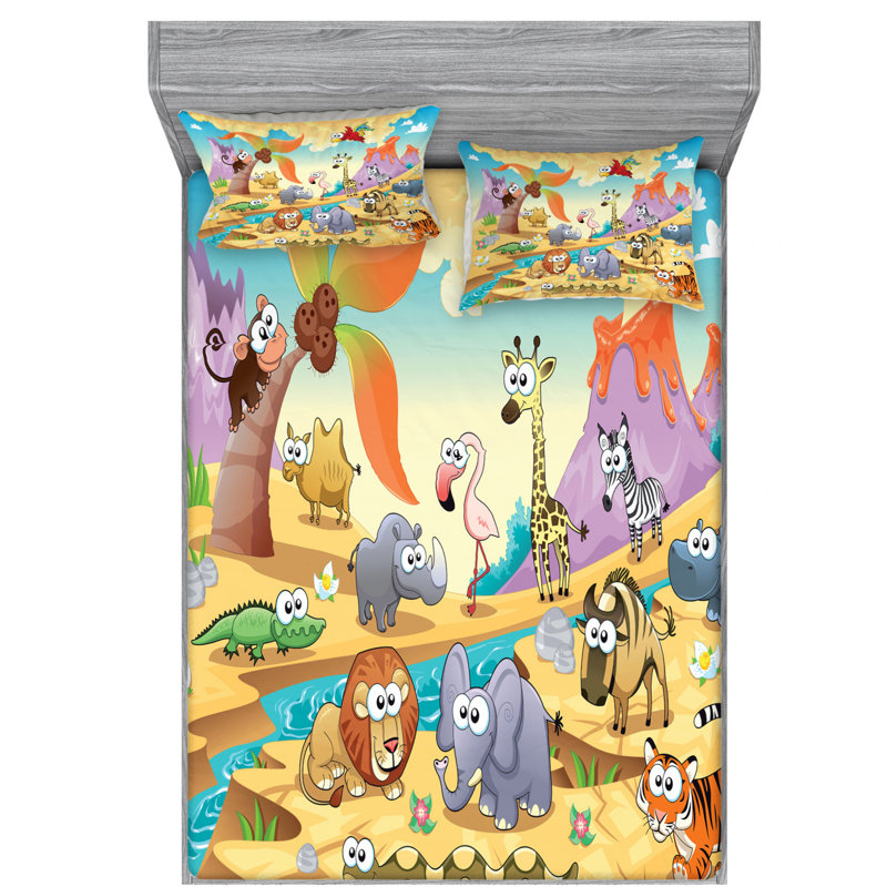 Microfiber Sheet Set, Queen Sheet Set with Fitted Sheet