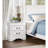 Wood Nightstand In White With 2 Practical Drawer Configurations Storage Options-595006883