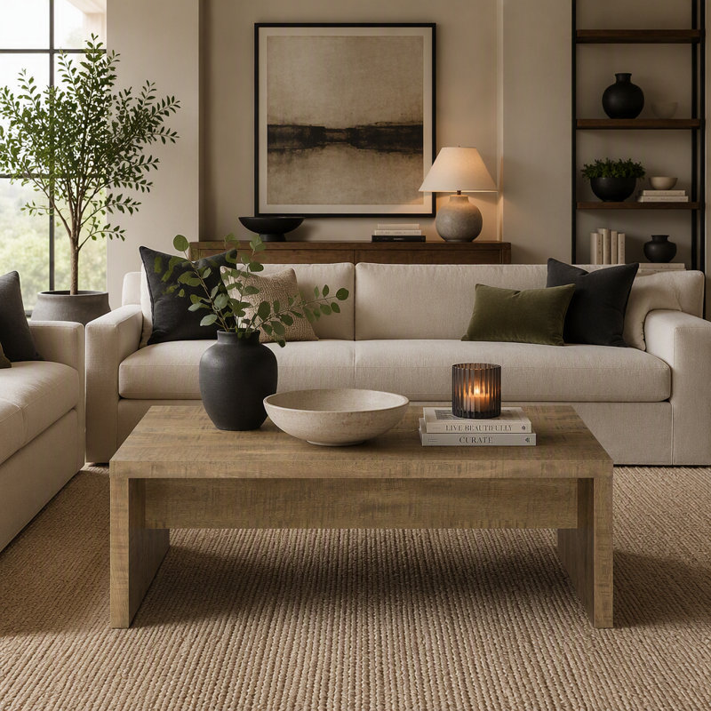 Rectangular Coffee Table with Farmhouse Mango Finish