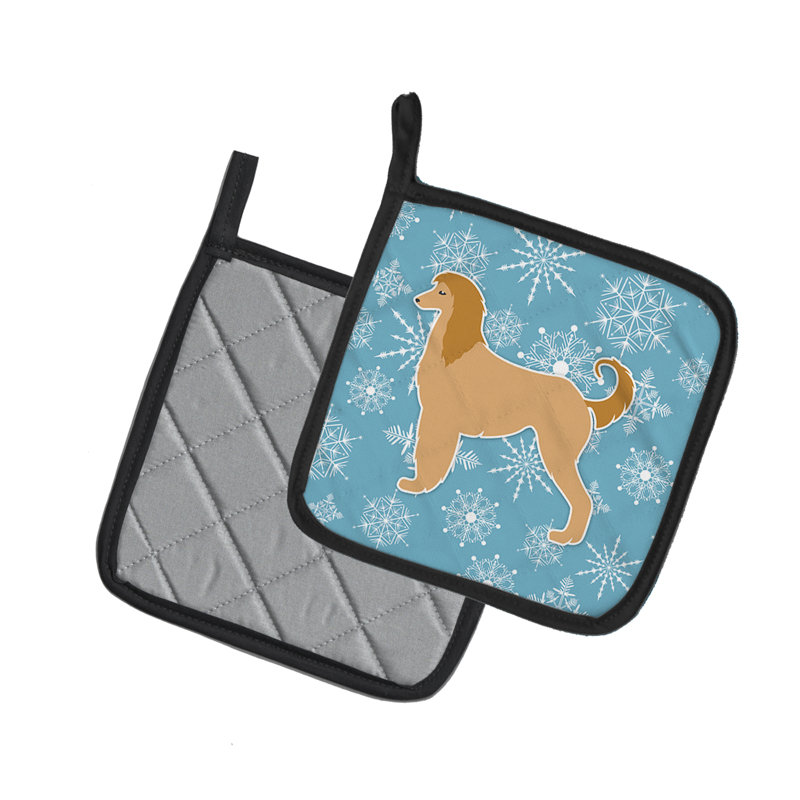 Cuisinier poignée hound de afghan east urban home flocons de neige
