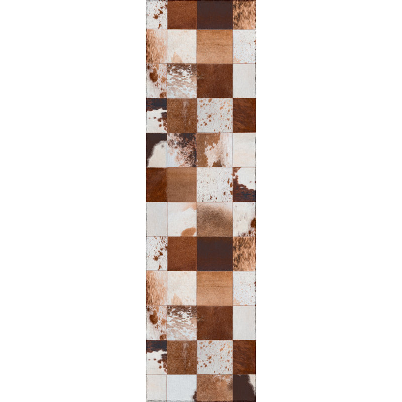 Chenille Patchwork Indoor / Outdoor Rug, Runner 2'3" x 7'6"