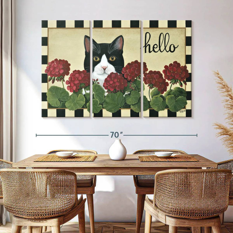 Brampt Cat Hello, 42" H x 65" W