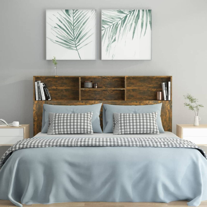Rohana Full / Double Headboard, Smoked Oak