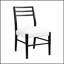 Charmantes chaises de salle à manger de style campagnard, ensemble de 2, avec dossier à échelle classique et cadres en bois durables