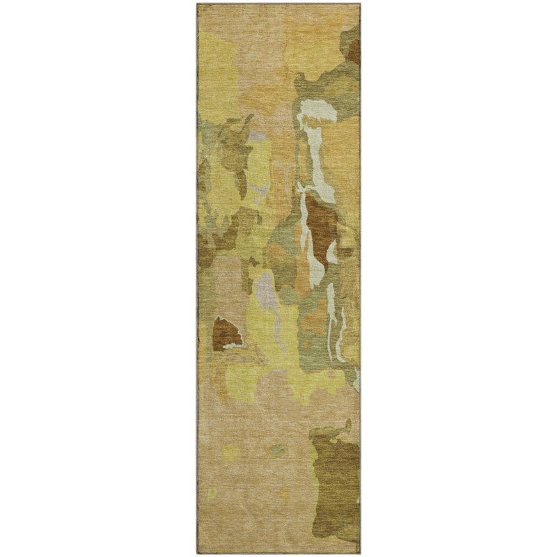Premium Machine Washable Birchview AMF1028 Abstract Rug, Runner 2'3" x 7'6"