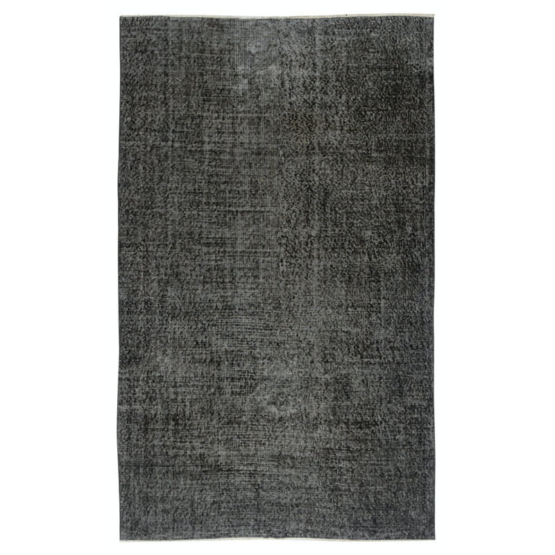 Tapis turc en laine fabriqué à la main 5,3 x 8,7 pi de style turc rétro pour un intérieur contemporain