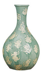 Vase en porcelaine impressionniste