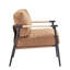Fauteuil d'appoint brun 26,96 po avec coussin de dossier et siège confortables, structure en métal de conception contemporaine, convient pour la chambre à coucher ou le bureau, largeur 29,68 po, coussins 21,48 lb, noir-264118688