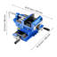 Cross Slide Drill Press Vise, 6 Inch Jaw Width, 2 Way X-Y Axis Bench Vise, 5.7 Inch Max Jaw Opening, Heavy Duty Cast Iron, Workbench Vice Clamp, for Woodworking Drilling CNC Milling Machine