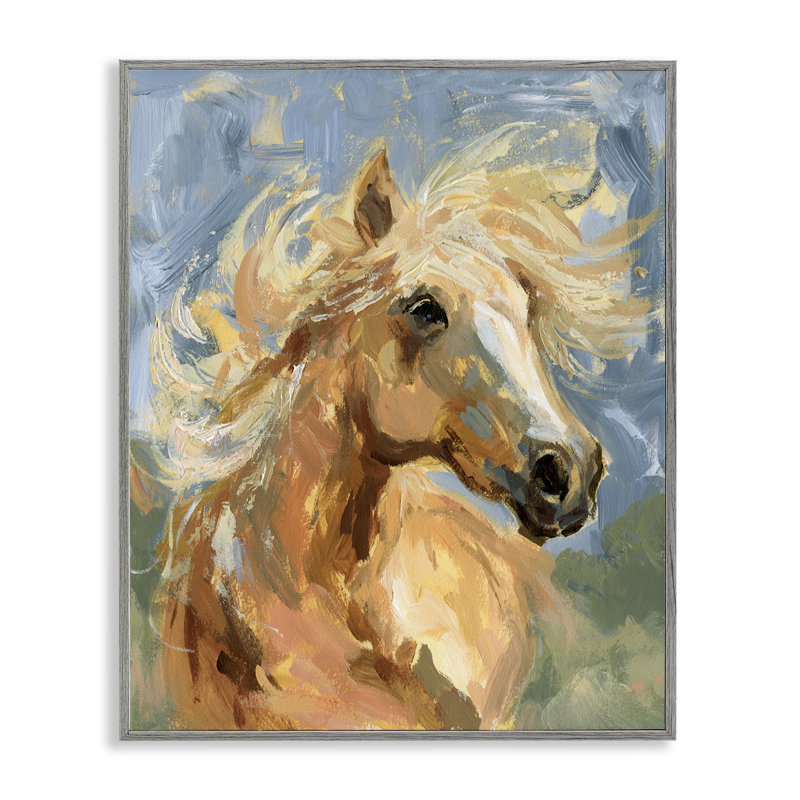  Cheval avec crinière égarée, estampe numérique de Victoria Barnes, H 30 po x l 24 po, Estampe numérique Farmhouse