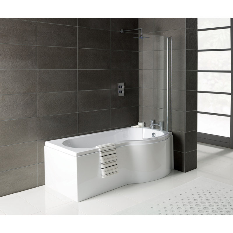 Regent 1700mm x 850mm Soaking Acrylic Bathtub, Right