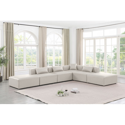 Canapé modulaire en similicuir 6 pièces Houswerth