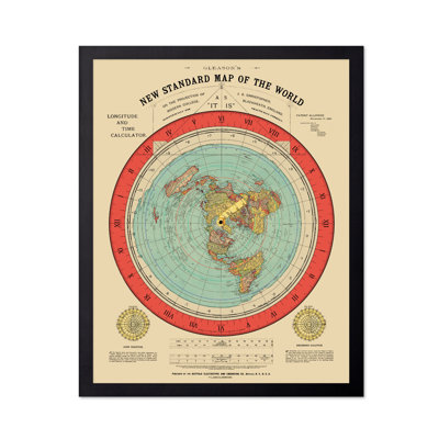 New Standard Map of The World Poster