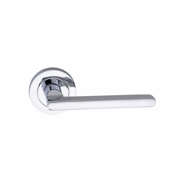  Leon Design Bathroom Classic Door Handles Set in Polished Chrome with Thumbturn and Mortise Lock