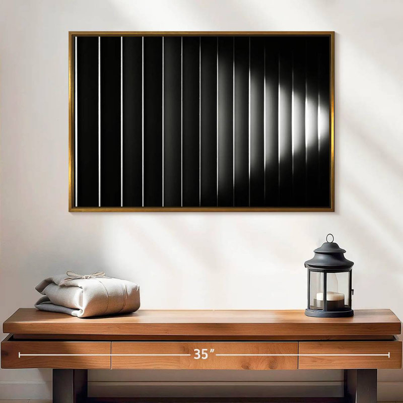 Bublitz Blinds, Floating Frame Gold, 25" X 17"
