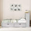 Structure de lit simple avec tête de lit bibliothèque et port USB intégré et tiroirs pratiques pour plus de confort et de rangement-875078878