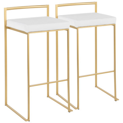 Ensemble de 2 tabourets de bar empilables Fuji