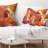Red Yellow Circles Texture - Abstract Printed Pillow