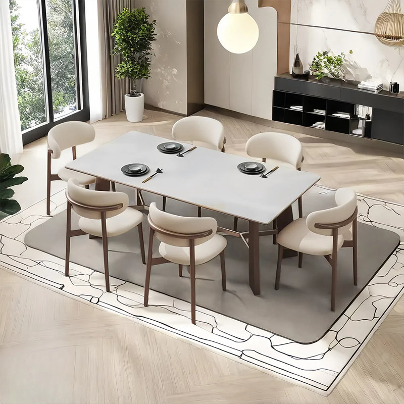 Ensemble de table et de chaises élégantes, H 29,52 po x L 70,86 po x l 35,43 po