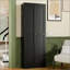 Armoire de cuisine en métal avec portes, organisateur de rangement autoportant robuste avec 5 tablettes réglables, assemblage sans outil pour garde-manger, cuisine, salle de bain