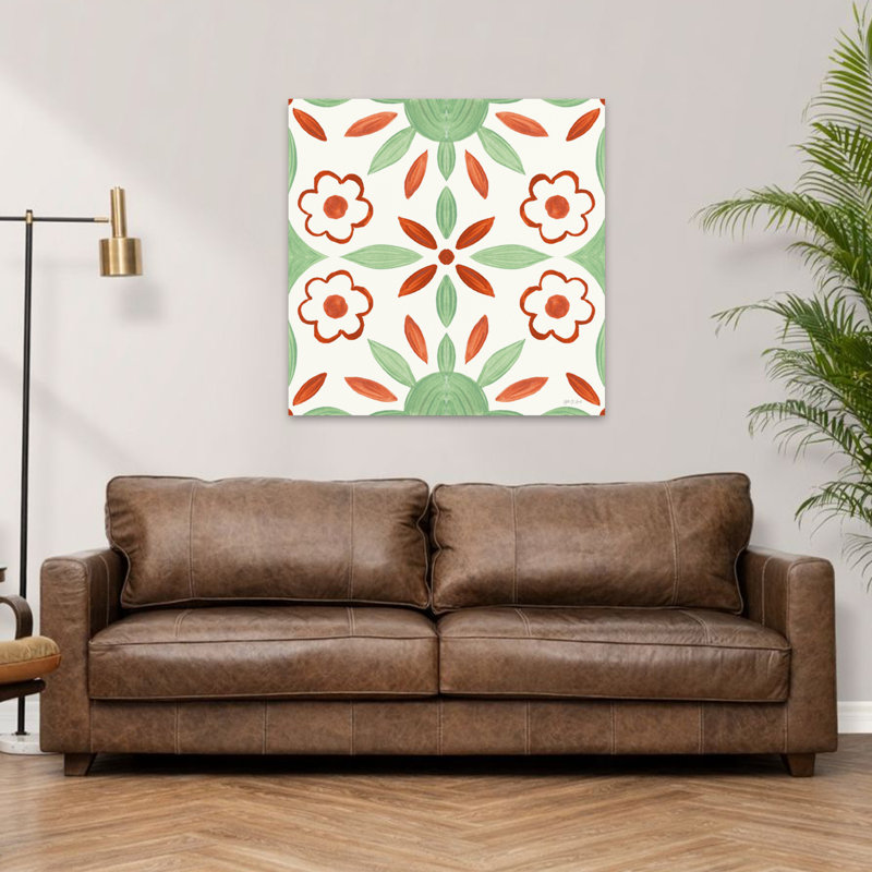 Motif géométrique contemporain Southwest Tile Iv, H 36 po x l 36 po