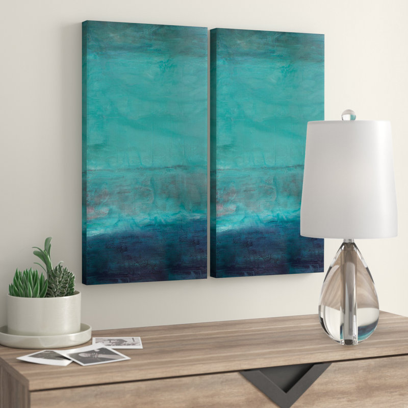 «Oversized Abstract» par Tristan Scott - Ensemble de 2 reproductions d'art sur toile, H 24 po x l 24 po, Toile tendue