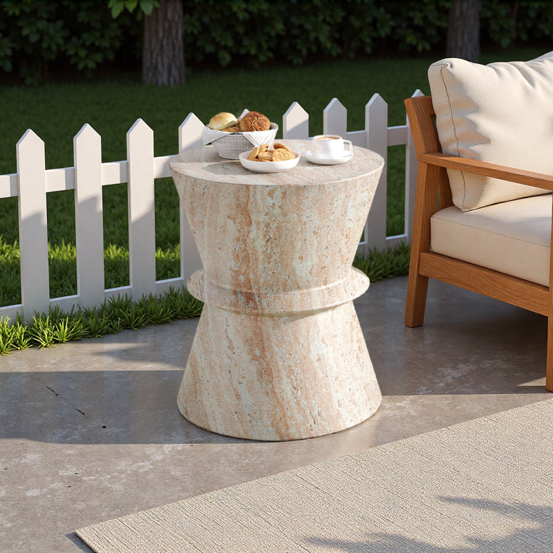 Outdoor/Indoor Lightweight Concrete Side Table
