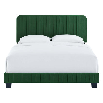 Celine Channel Tufted Performance Velvet Bed