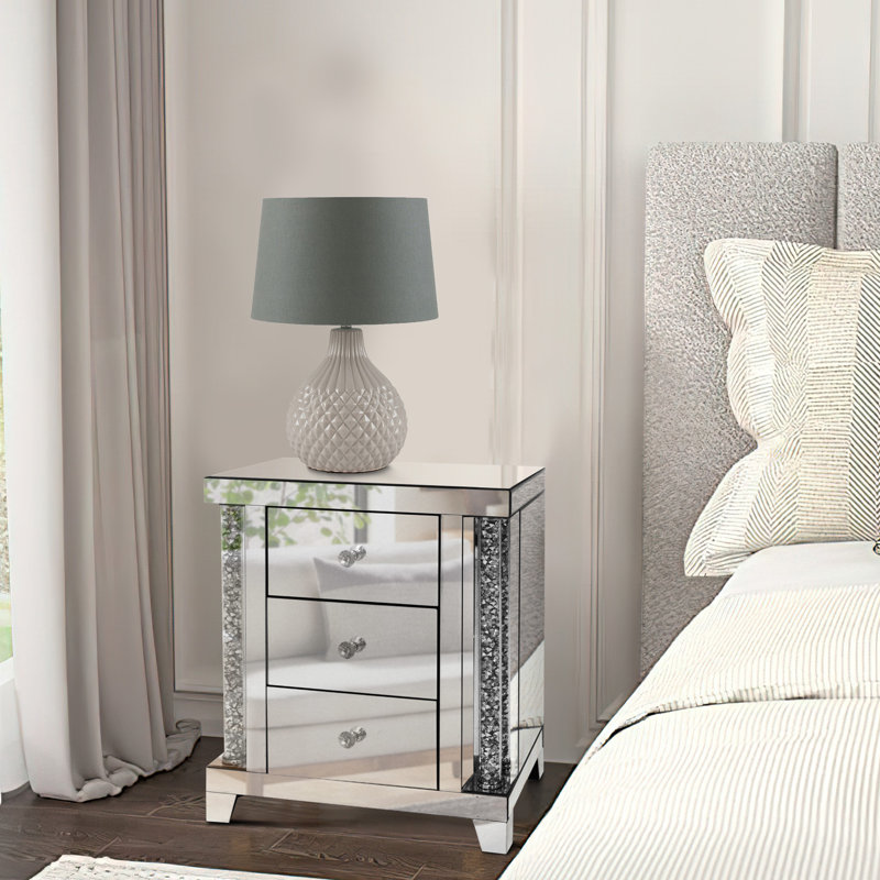 Csoma 14'' W Glass Nightstand