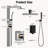 Wall Mounted Shower System with 12-Inch Raincan Shower Head and Handheld Shower Combo-129589369-129589371