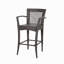 Tabourets de bar d'extérieur en rotin PE avec structure en fer (ensemble de 2)